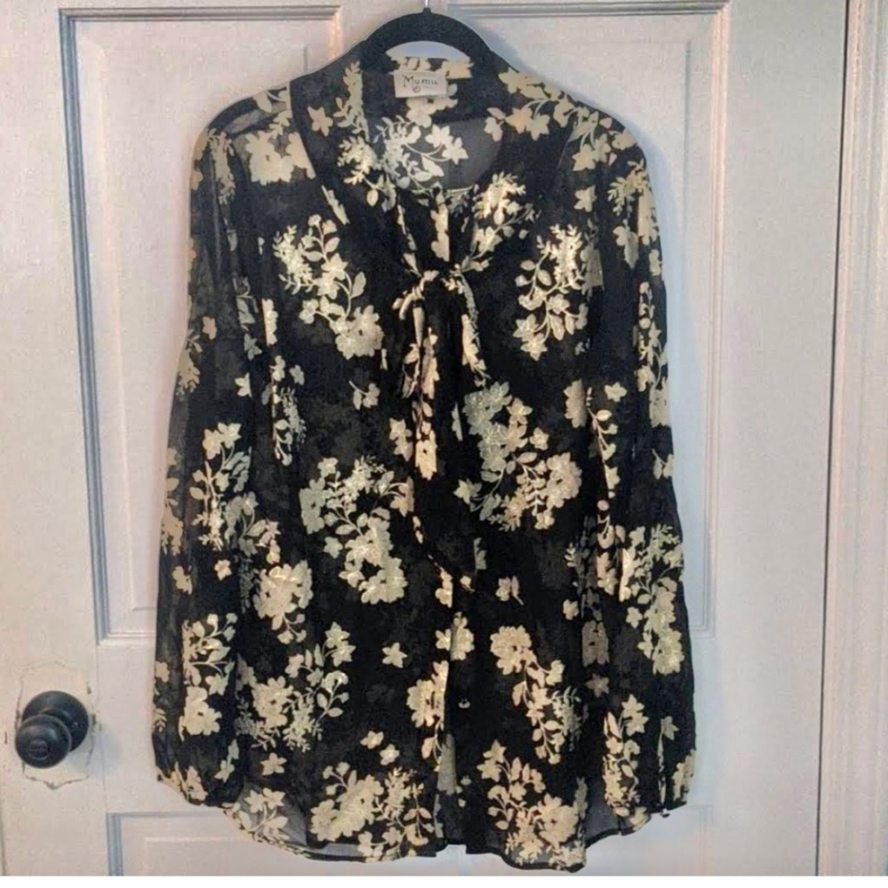 Show Me Your MuMu Black & Golf Blouse